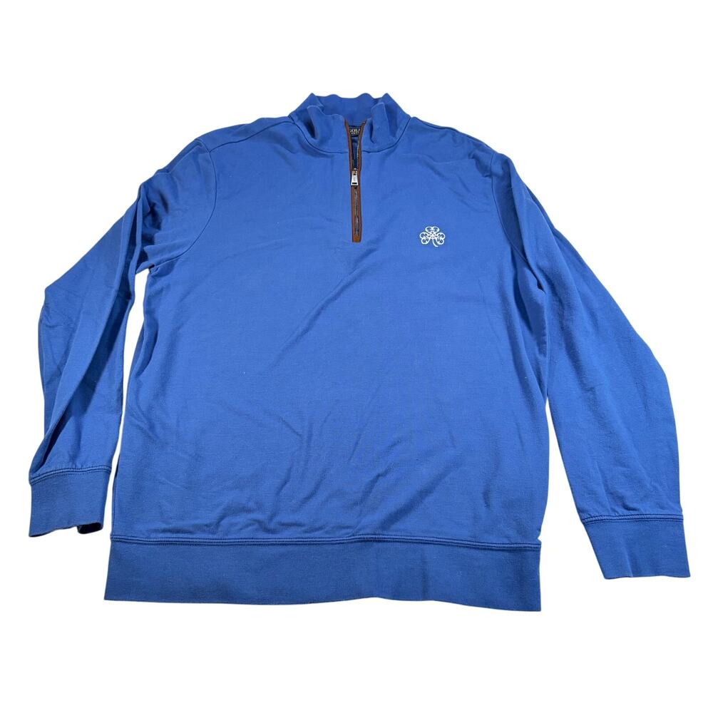 Polo Golf Ralph Lauren mens blue lightweight 1/4 zip. Size M. water repellent